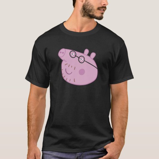 Peppa Pig Happy Daddy Pig Big Face Swea T-Shirt (Vorderseite)
