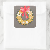 Pepparkakor Quadratischer Aufkleber (Tasche)