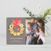 Pepparkakor Weihnachts-Foto Feiertagskarte (Stehend Vorderseite)