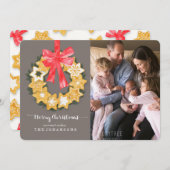 Pepparkakor Weihnachts-Foto Feiertagskarte (Vorne/Hinten)