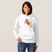 Pepper beim Snowboarden mit Snowboard Hoodie (Vorne ganz)