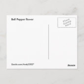 Pepper-Blume abstrakt ~ Postkarte (Rückseite)