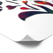 Pepper-Blume Zwei Aufkleber Poster (Ecke)