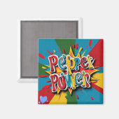 "Pepper Color Burst" Magnet (Vorderseite/Rückseite)