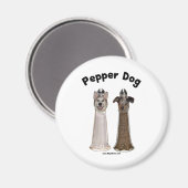 Pepper Dog und Salty Dog Magnet (Vorderseite/Rückseite)