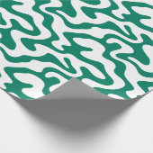 Pepper Green abstraktes Flüssigkeitsmuster Geschenkpapier (Ecke)