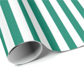 Pepper Green Classic Strip Muster Geschenkpapier (Rolleneckpunkt)