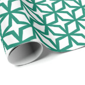 Pepper Green Gittermuster Geschenkpapier (Rolleneckpunkt)