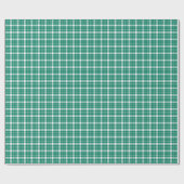 Pepper Green kariertes Muster Geschenkpapier (Flach)