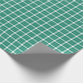 Pepper Green kariertes Muster Geschenkpapier (Ecke)