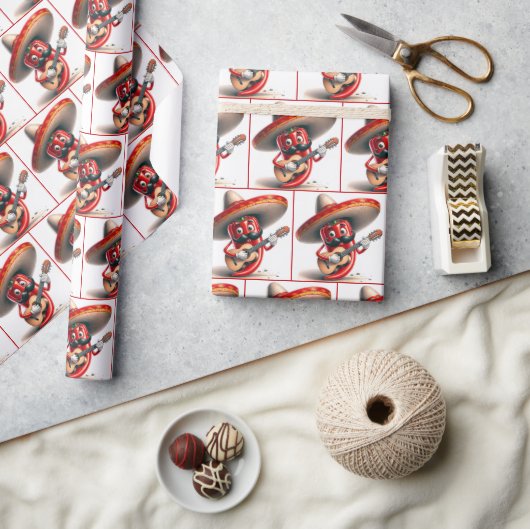 Pepper Guitar Player (Mexikanischer Roter Chili) Geschenkpapier (Kunsthandwerk)