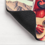 Pepper Guitar Player (Mexikanischer Roter Chili) Mousepad (Ecke)