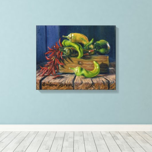 ‚Pepper Harvest‘ Leinwanddruck (Insitu (Holzboden))