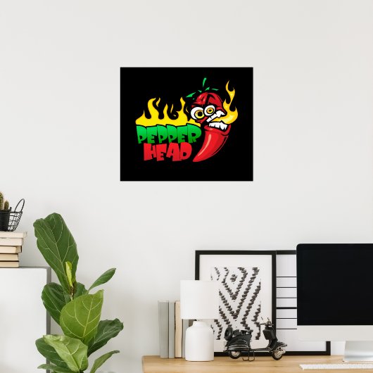 Pepper Head $24,95 Vector Art Wall Poster (Heimbüro)
