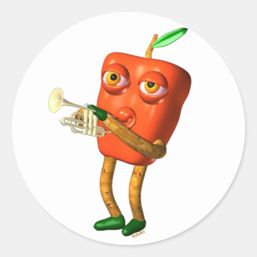 Pepper Horn von Valxart- Runder Aufkleber (Vorderseite)