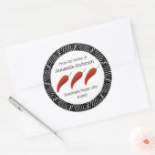 Pepper Jelly Modern Frame Label personalisieren Runder Aufkleber (Umschlag)