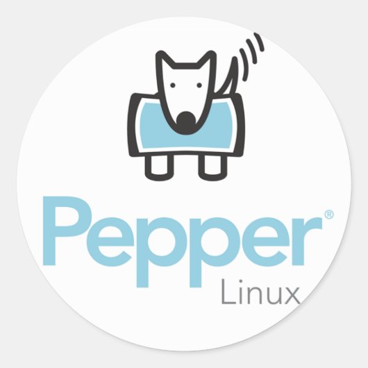 Pepper Linux Runder Aufkleber (Vorderseite)