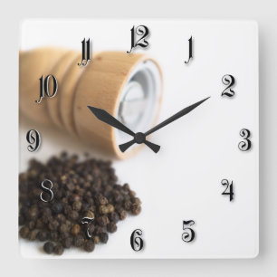 Pepper mill quadratische wanduhr