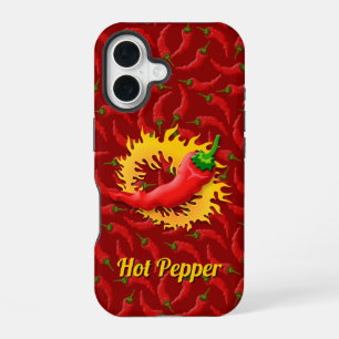 Pepper mit Flame iPhone Case 16 Hülle