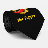 Pepper mit Flame Neck Tie Krawatte (Gerollt)