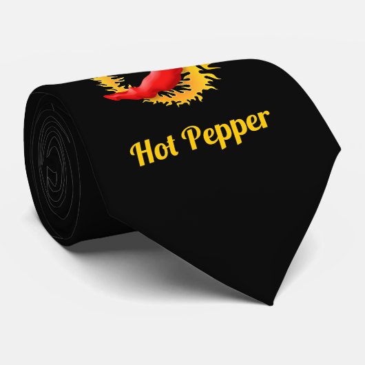 Pepper mit Flame Neck Tie Krawatte (Gerollt)