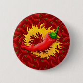 Pepper mit Flamme Button (Vorderseite)