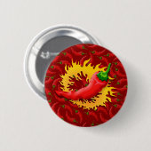 Pepper mit Flamme Button (Vorne & Hinten)