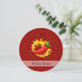 Pepper mit Flamme Einladung (Stehend Vorderseite)