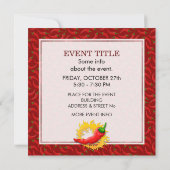 Pepper mit Flamme Einladung (Rückseite)