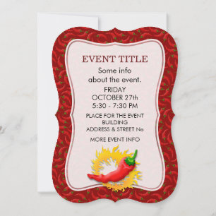 Pepper mit Flamme Einladung