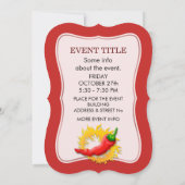 Pepper mit Flamme Einladung (Rückseite)