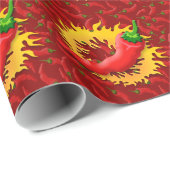 Pepper mit Flamme Geschenkpapier (Rolleneckpunkt)