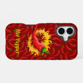 Pepper mit Flamme iPhone-Hülle iPhone 16 Hülle (Rückseite (Horizontal))