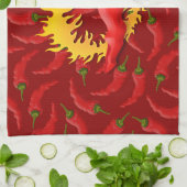 Pepper mit Flamme Küchentuch (Gefaltet)