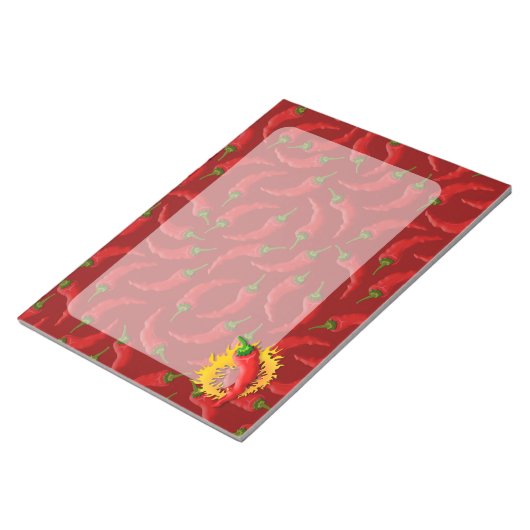 Pepper mit Flamme Notizblock (angewinkelt)