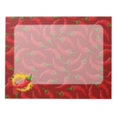 Pepper mit Flamme Notizblock (Vorderseite)