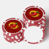 Pepper mit Flamme Pokerchips (Stapel)