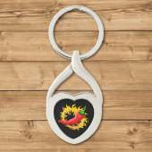 Pepper mit Flamme Schlüsselanhänger