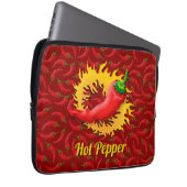Pepper mit flammendem Laptop-Sieb Laptopschutzhülle (Vorne Rechts)