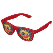 Pepper mit Flammenrückstrahler-Sonnenbrille Partybrille (Schrägansicht)