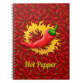 Pepper mit FlammschutzNotebook Notizblock (Vorderseite)