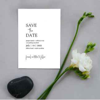 Pepper - Modernes Minimalistisches Save the Date ・