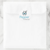 Pepper Powered Runder Aufkleber (Tasche)