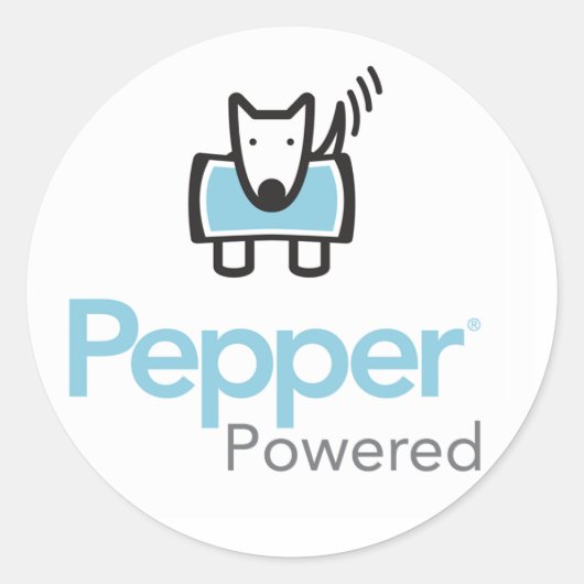 Pepper Powered Runder Aufkleber (Vorderseite)