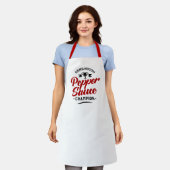 PEPPER SAUCE CHAMPION Weiß Schürze (Getragen)