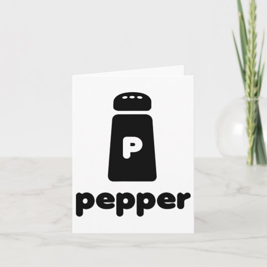 Pepper Shaker Halloween Simple Costume Seashen Karte (Vorderseite)