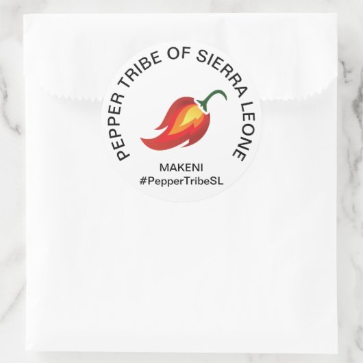 Pepper Stamm Sierra Leone Aufkleber (Tasche)