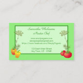 Pepper Tomato und Dill Koch Catering Gardner Visitenkarte (Rückseite)