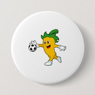 Pepper Vegan als Fußballspieler mit Fußball.PNG Button