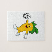 Pepper Vegan als Fußballspieler mit Fußball.PNG Puzzle (Horizontal)